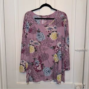 ✨terra & sky multicolor floral long sleeve shirt✨